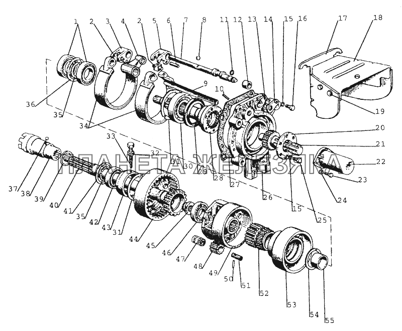 4202 Вал отбора мощности задний МТЗ-80 (2002)